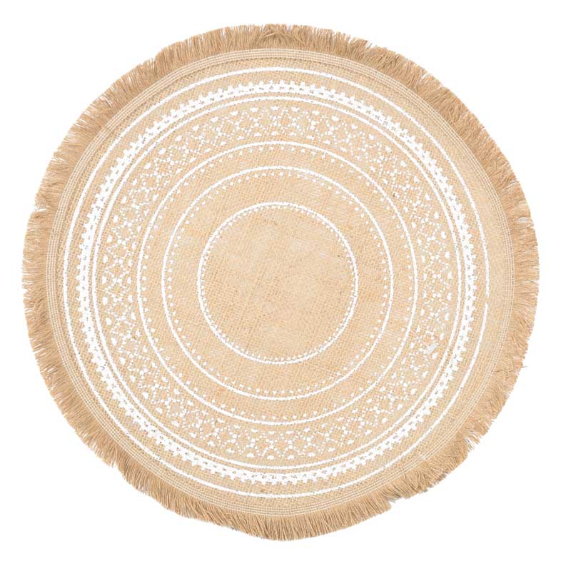 Set de table rond en jute